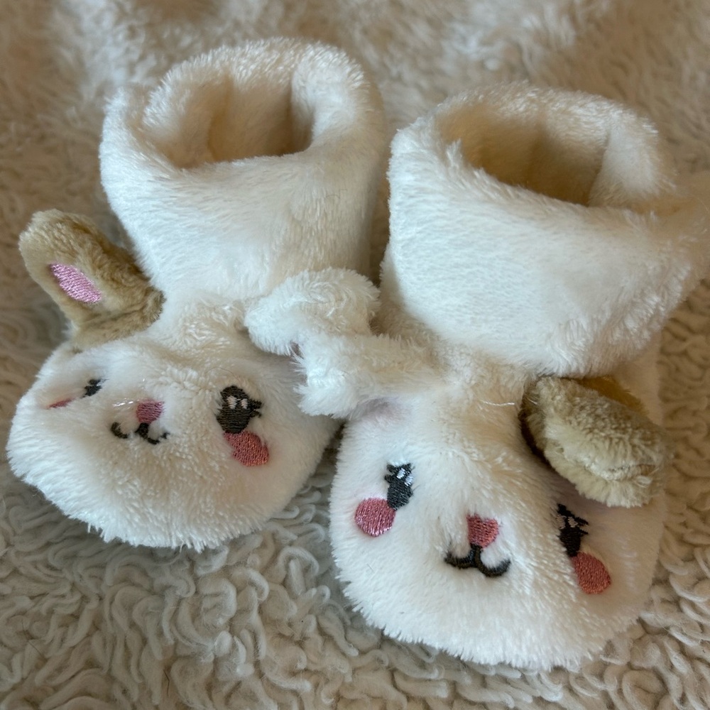 Plush Bunny Baby Booties Slippers